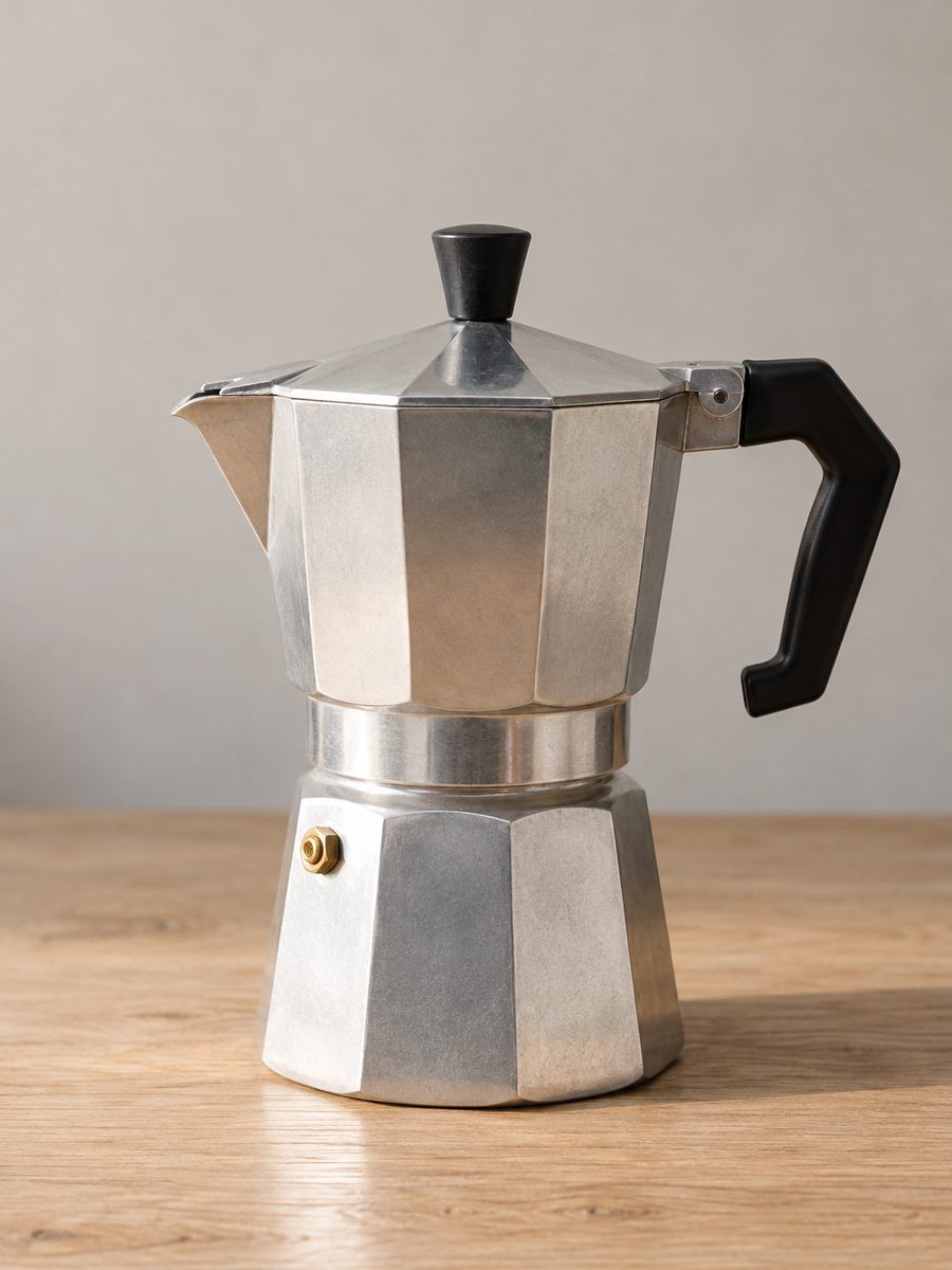 Cafetera italiana de aluminio, 6 tazas